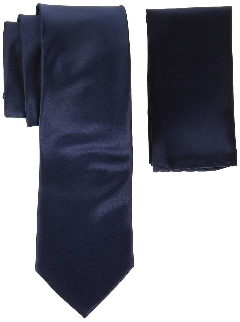 4188 Satin Solid Tie Set, Blue, One Size